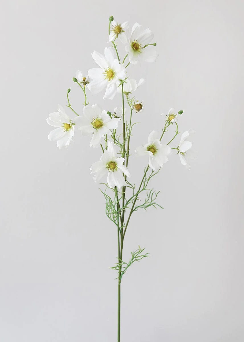 White Artificial Cosmo Daisy Flower - 37