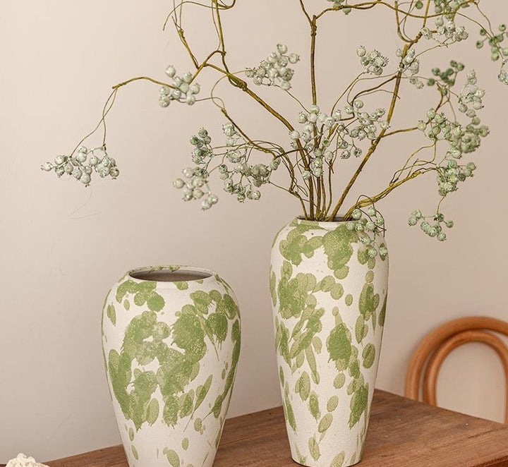 Handcrafted coarse pottery ceramic vases in small, medium, and large sizes – textured handmade ceramic vases for modern and rustic home décor
