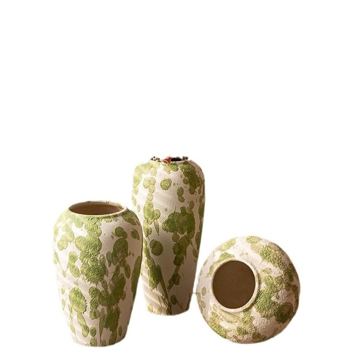 Handcrafted coarse pottery ceramic vases in small, medium, and large sizes – textured handmade ceramic vases for modern and rustic home décor
