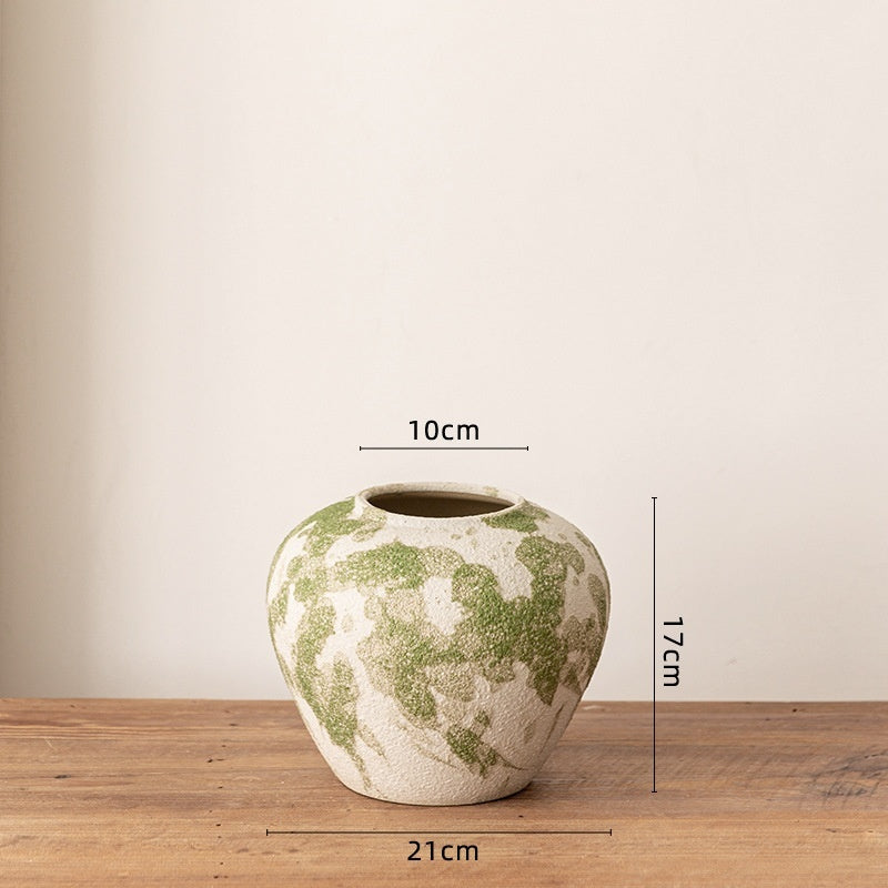 Coarse Pottery Ceramic Vase – Handmade Ceramic Vase for Modern & Rustic Home Décor