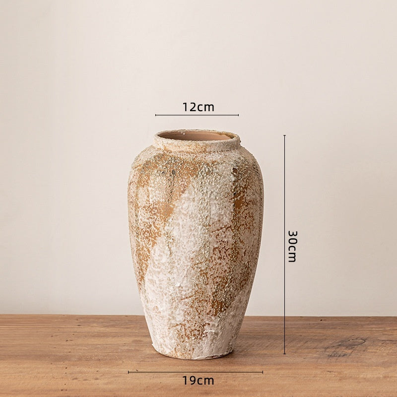 Coarse Pottery Ceramic Vase – Handmade Ceramic Vase for Modern & Rustic Home Décor