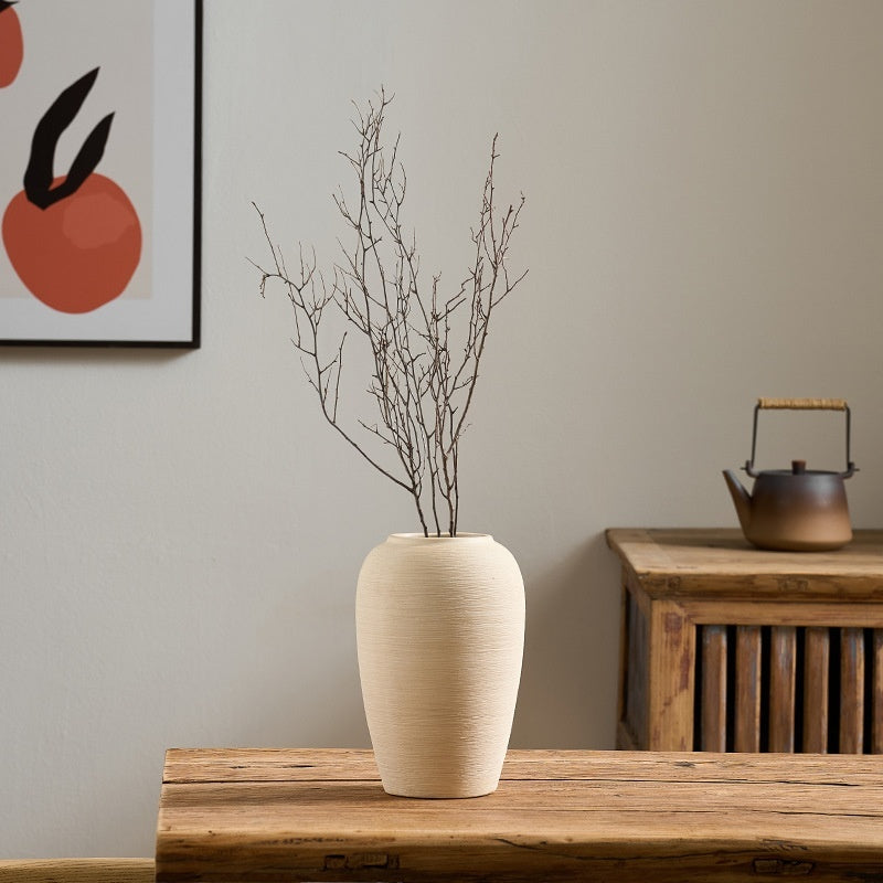 Vintage art ceramic vase in large, medium, and small sizes – handmade sculptural ceramics for modern and minimalist home decor
