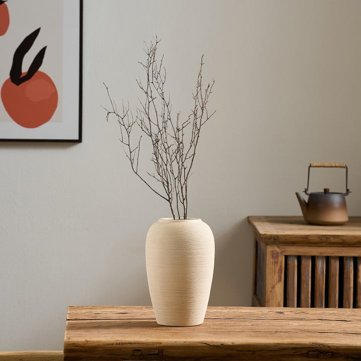 Vintage art ceramic vase in large, medium, and small sizes – handmade sculptural ceramics for modern and minimalist home decor
