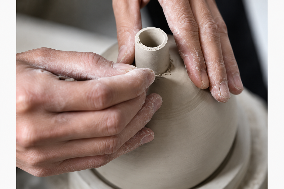 Tiny Porcelain handmade ceramic workshop