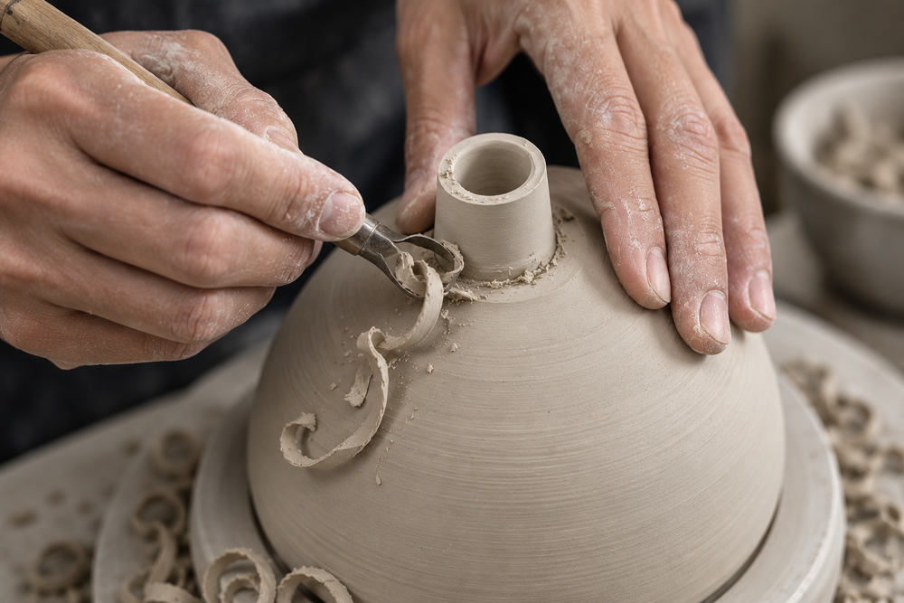 Handmade pottery path