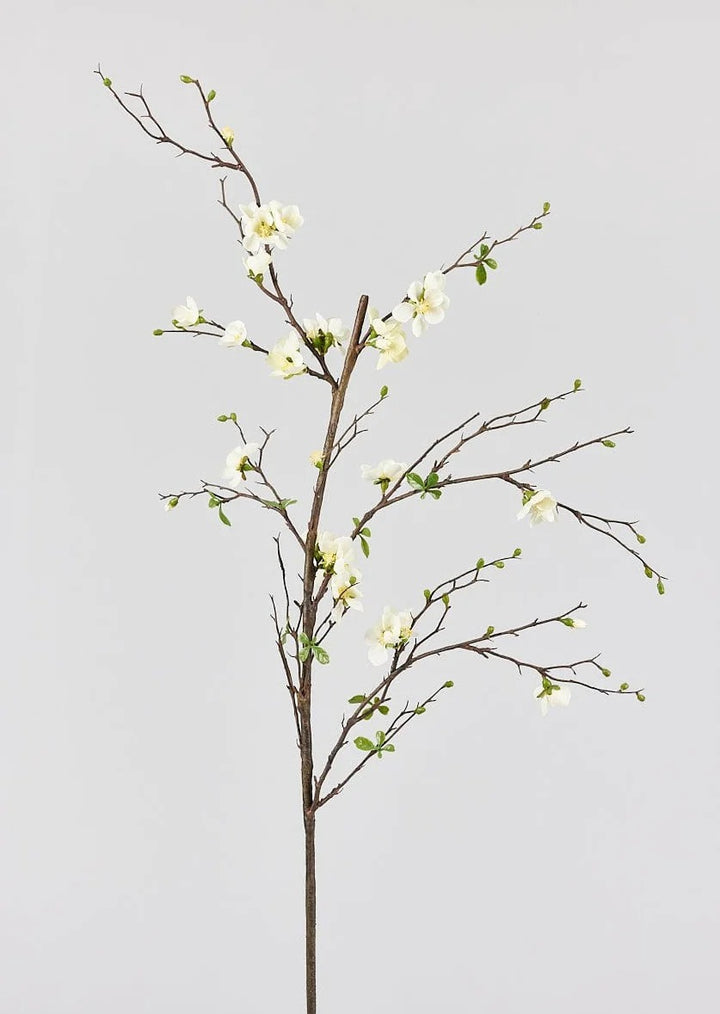 Cream Artificial Blossom Branch - 57"