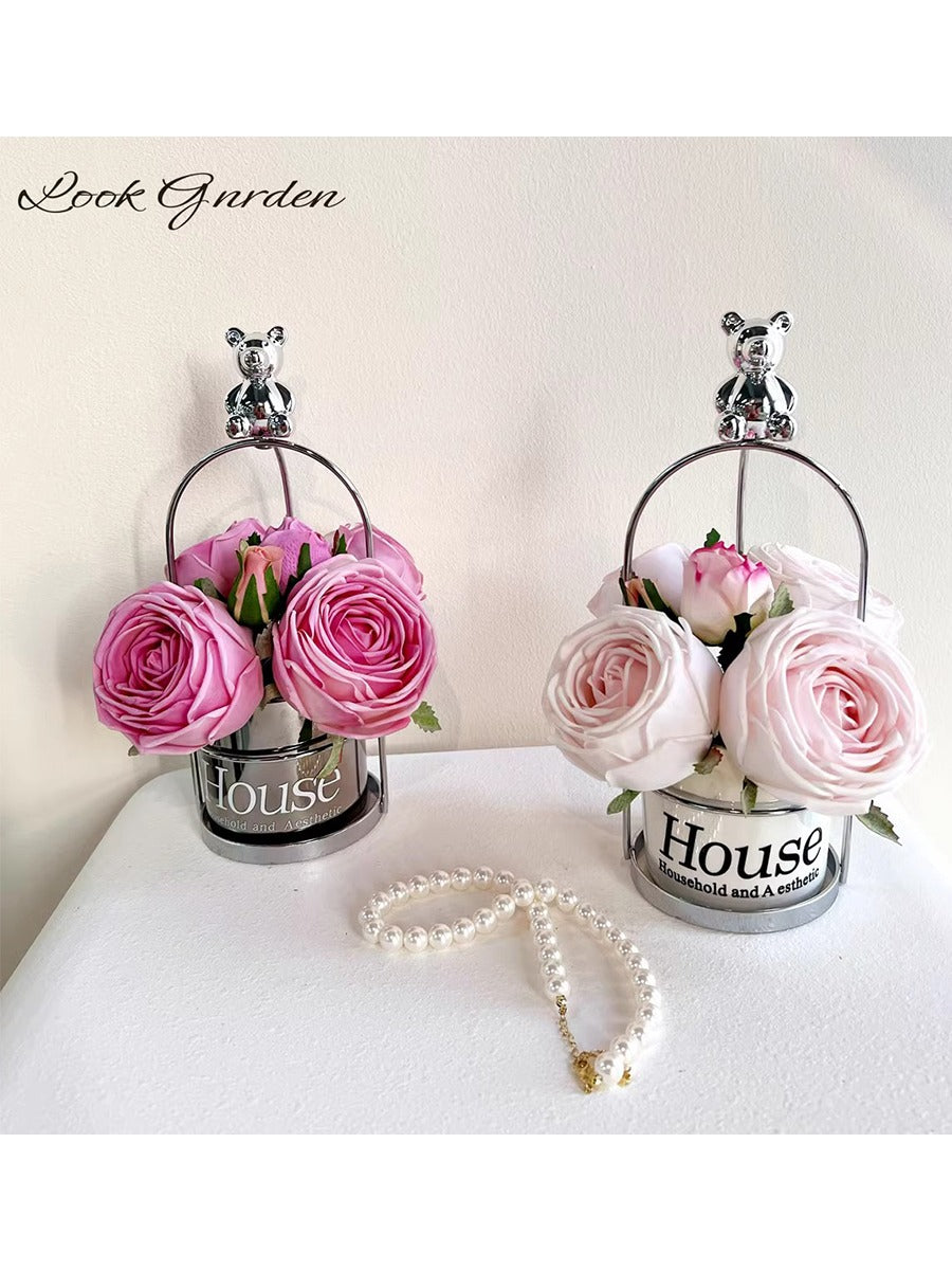 Cute Bear Artificial Flower Home Decor