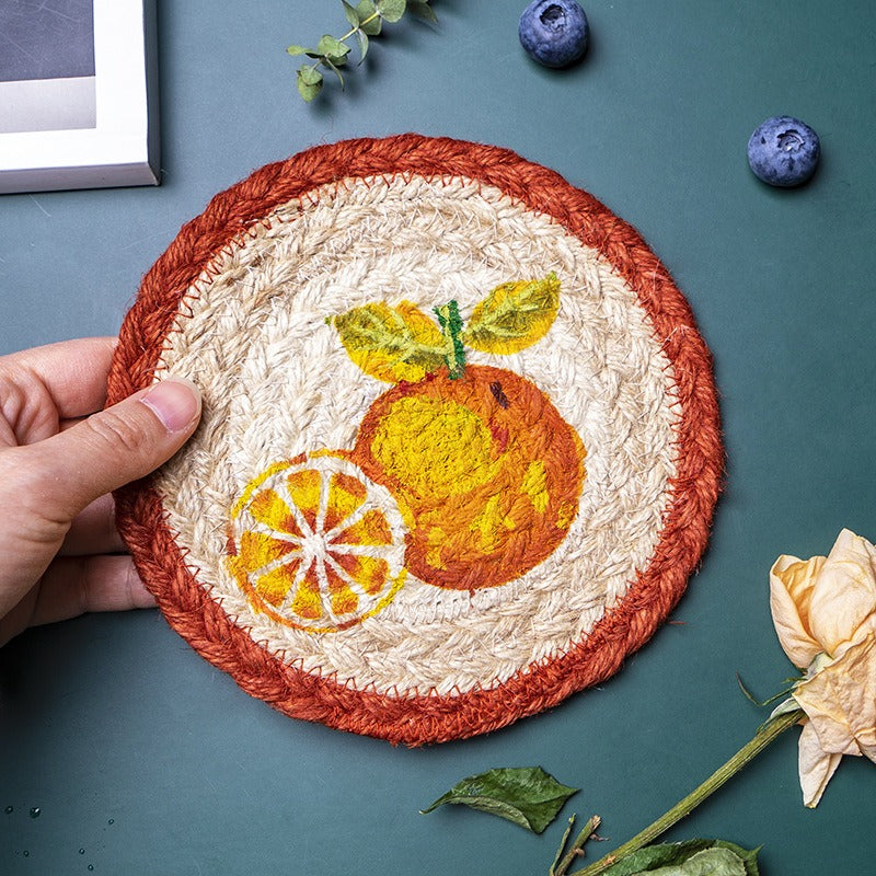 Handmade Woven Coasters for Table Protection  Heat-Resistant