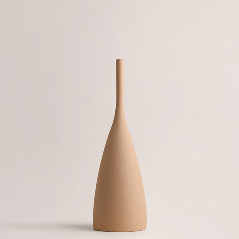 Matte Earth Tone Ceramic Vase Set – Modern Minimalist Design