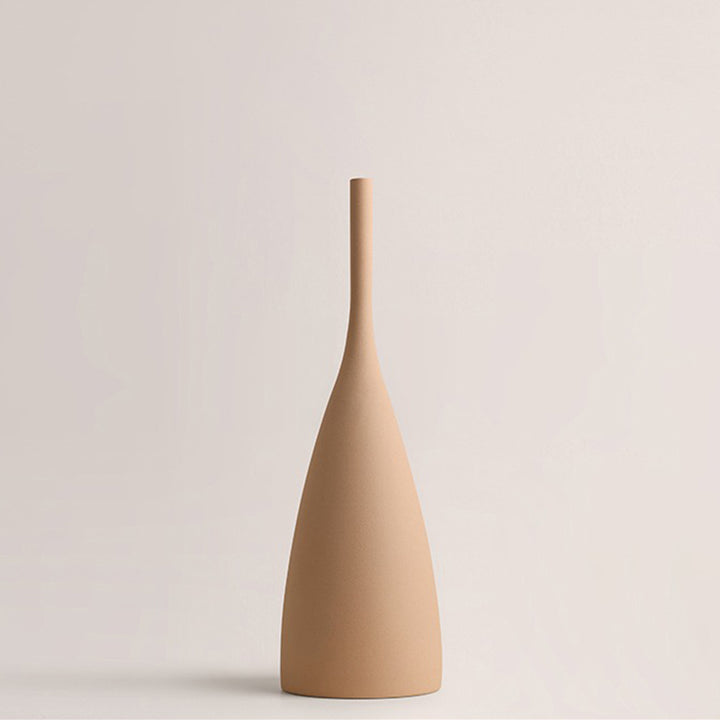 Matte Earth Tone Ceramic Vase Set – Modern Minimalist Design