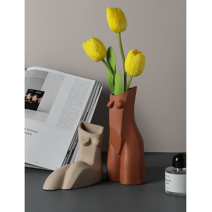 Abstract Female Body Ceramic Vase Set – Modern Sculptural Design - Tiny Porcelain