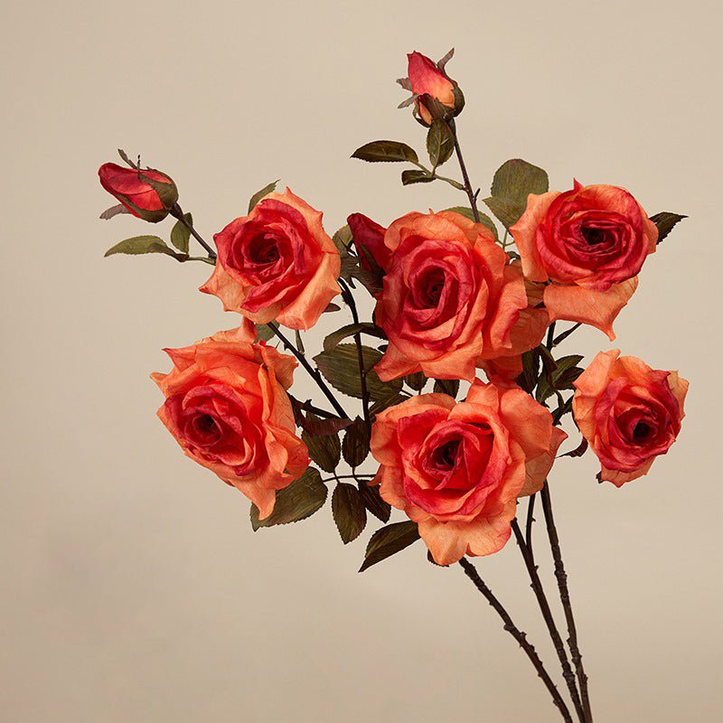 Artificial Flower Arrangement - Artificial Roses Bouquet - Tiny Porcelain