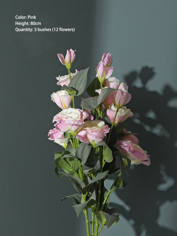 Artificial Silk Flower Eustoma Bouquet - Tiny Porcelain