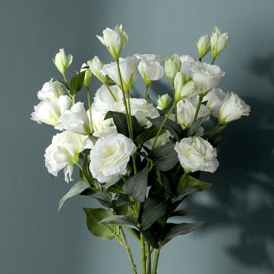 Artificial Silk Flower Eustoma Bouquet - Tiny Porcelain