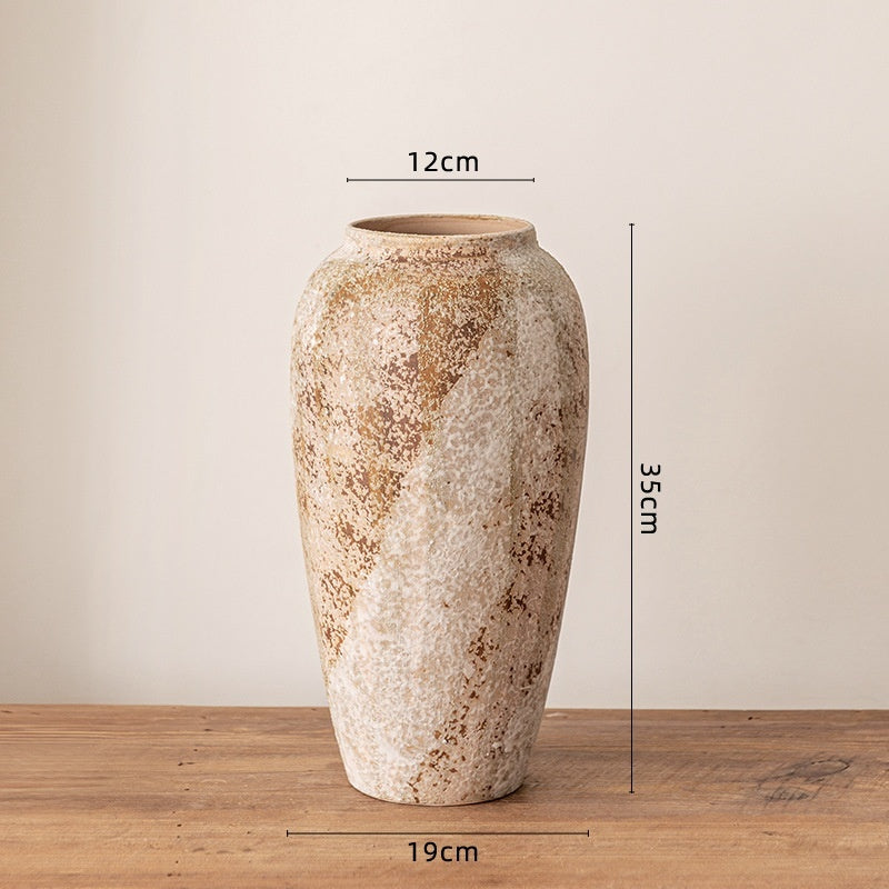 Coarse Pottery Ceramic Vase – Handmade Ceramic Vase for Modern & Rustic Home Décor