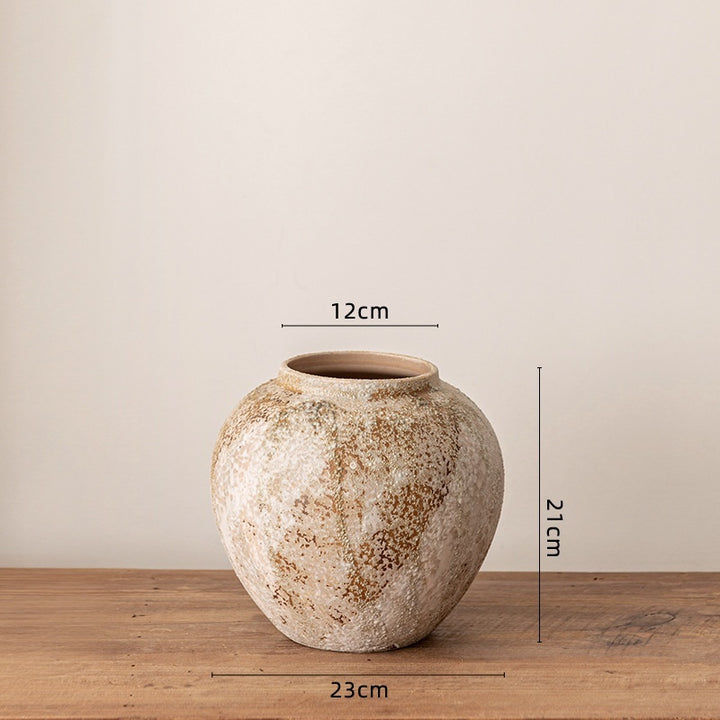 Coarse Pottery Ceramic Vase – Handmade Ceramic Vase for Modern & Rustic Home Décor