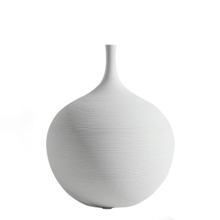 Ceramic White/Black Vase Minimalist Style Table Vase - Tiny Porcelain