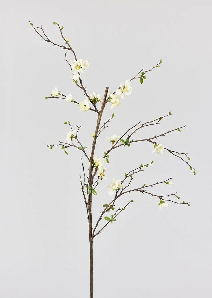 Cream Artificial Blossom Branch - 57" - Tiny Porcelain