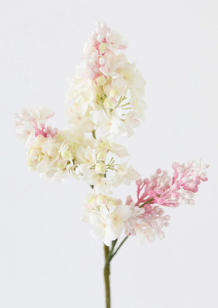 Pink Cream Artificial Lilac Flower - 25"