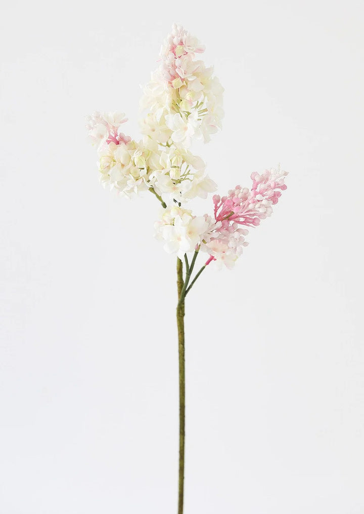Pink Cream Artificial Lilac Flower - 25"