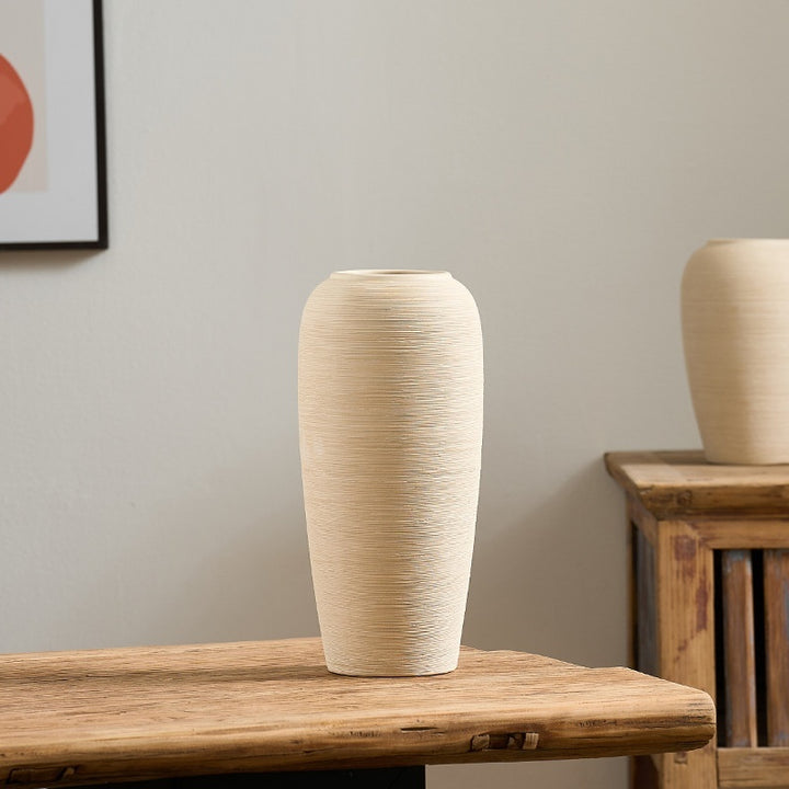 Vintage art ceramic vase in large, medium, and small sizes – handmade sculptural ceramics for modern and minimalist home decor
