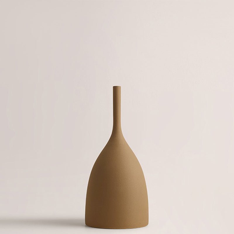 Matte Earth Tone Ceramic Vase Set – Modern Minimalist Design - Tiny Porcelain