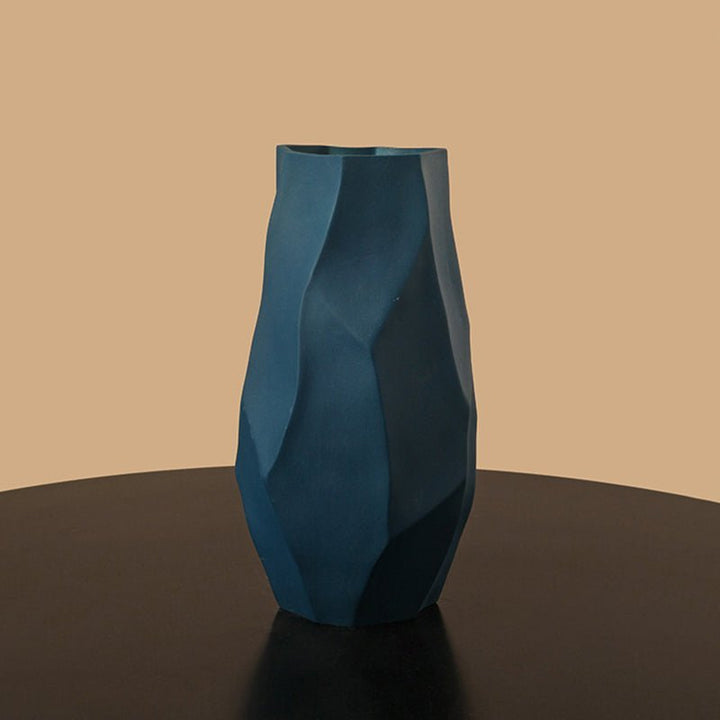 Modern Geometric Ceramic Vase Sculptural Décor Piece - Tiny Porcelain