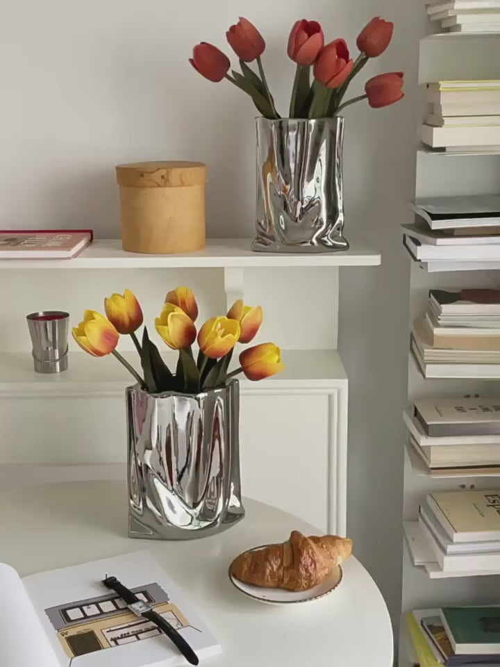 Morandi Tulips Bouquet Artificial Flowers Five Branches