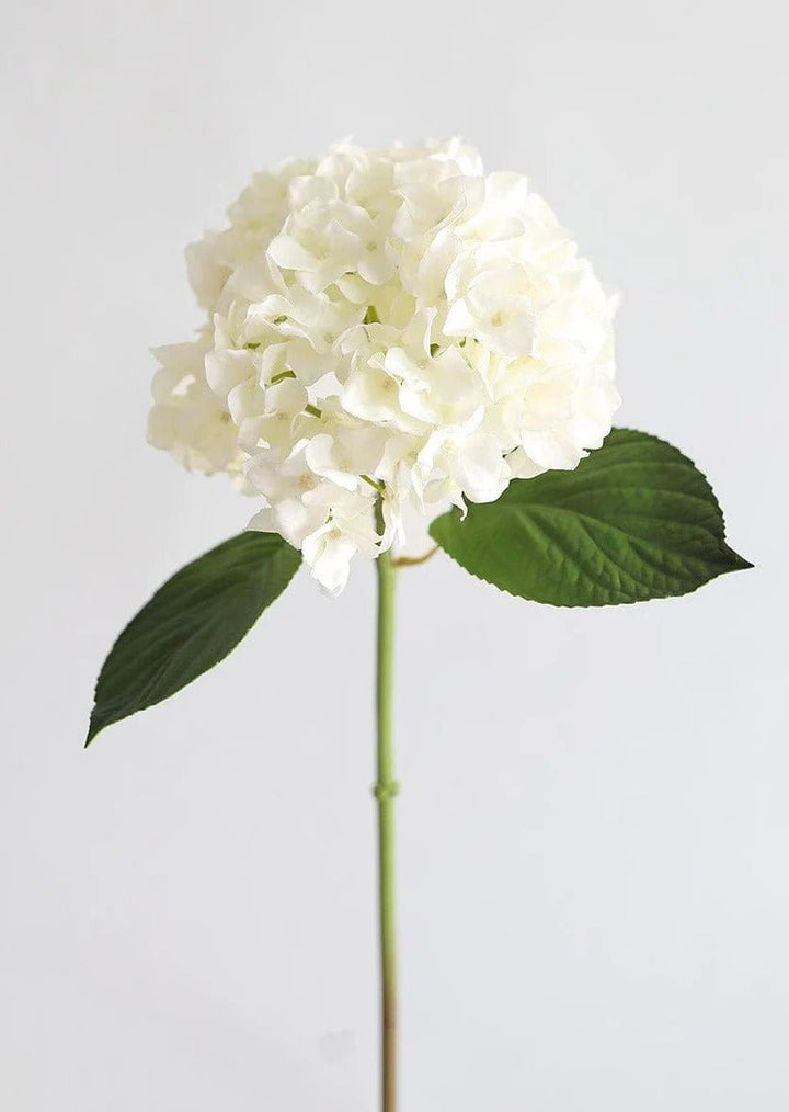 Real Touch Hydrangea in Talc White - 18" - Tiny Porcelain