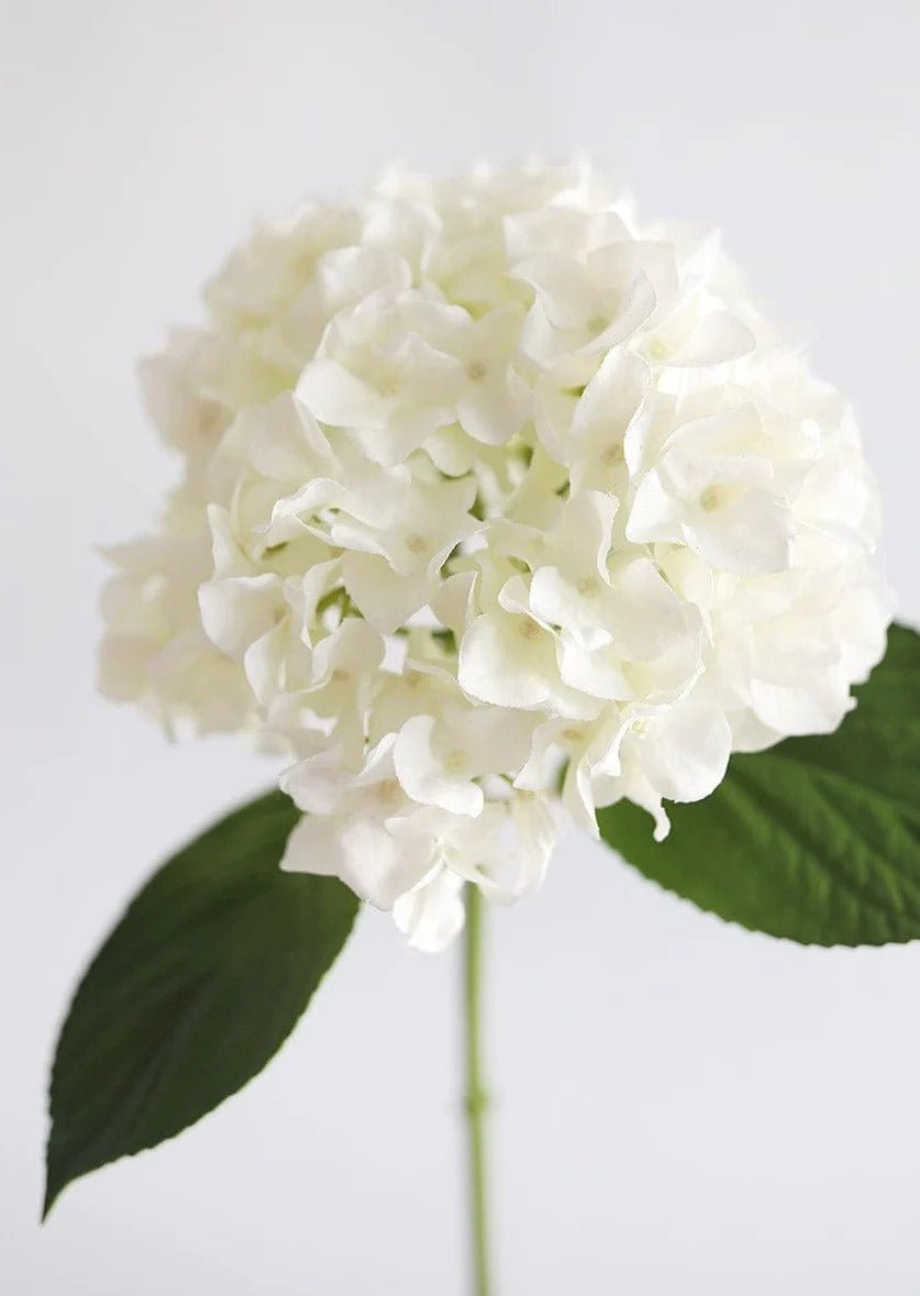 Real Touch Hydrangea in Talc White - 18" - Tiny Porcelain