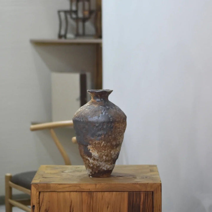 Rustic Wabi Sabi Ceramic Vase – Japanese - Inspired Minimalist Décor - Tiny Porcelain