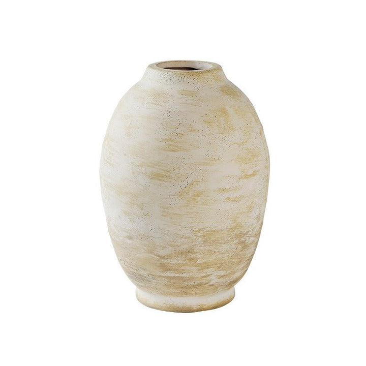 Rustic White Ceramic Vase – Wabi Sabi Decorative Accent - Tiny Porcelain