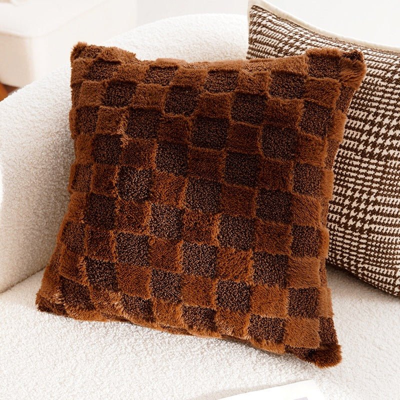 Throw Pillow Cover 17.7“ x 17.7 (45cm x 45cm) - Embossed Plush - Tiny Porcelain