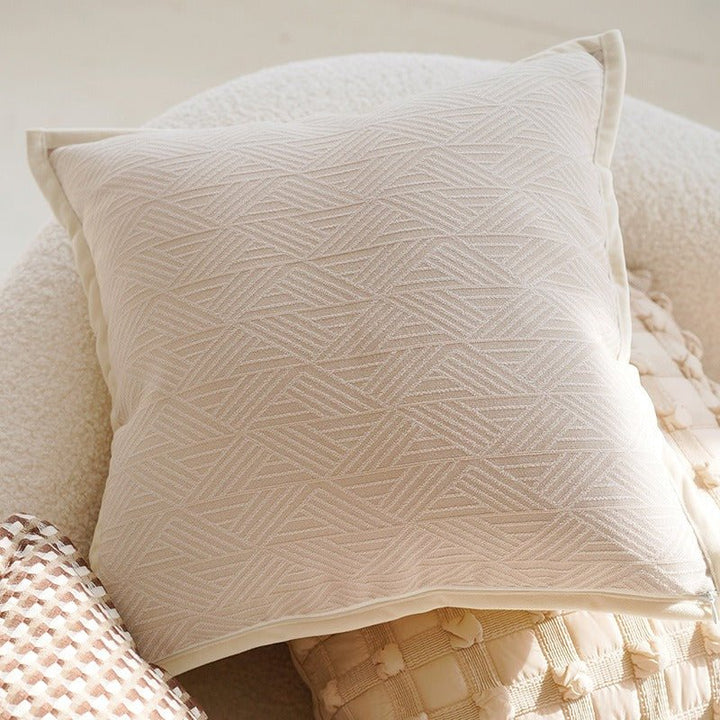 Throw Pillow Cover 17.7“ x 17.7" (45cm x 45cm) - Fishbone Pattern - Tiny Porcelain