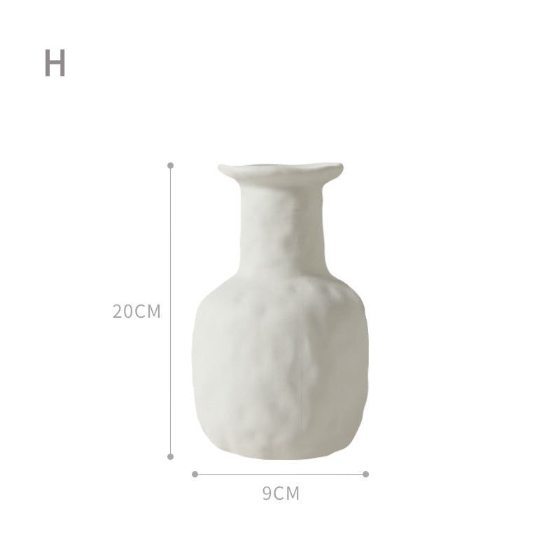 Off White Ceramic Vase Decorative Floral Vase
