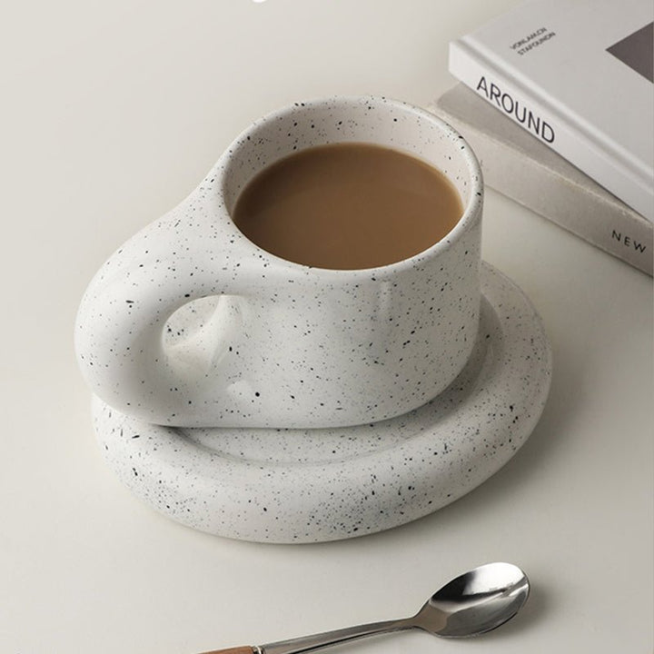 Pangpang Ceramic Coffee Mug Set – Modern Minimalist Design - Tiny Porcelain