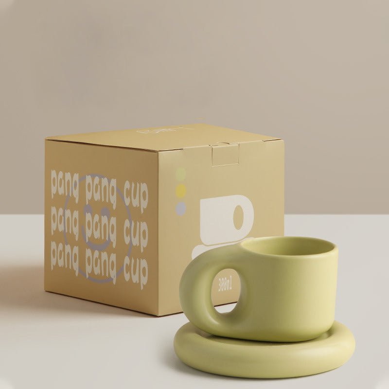 Pangpang Ceramic Coffee Mug Set – Modern Minimalist Design - Tiny Porcelain