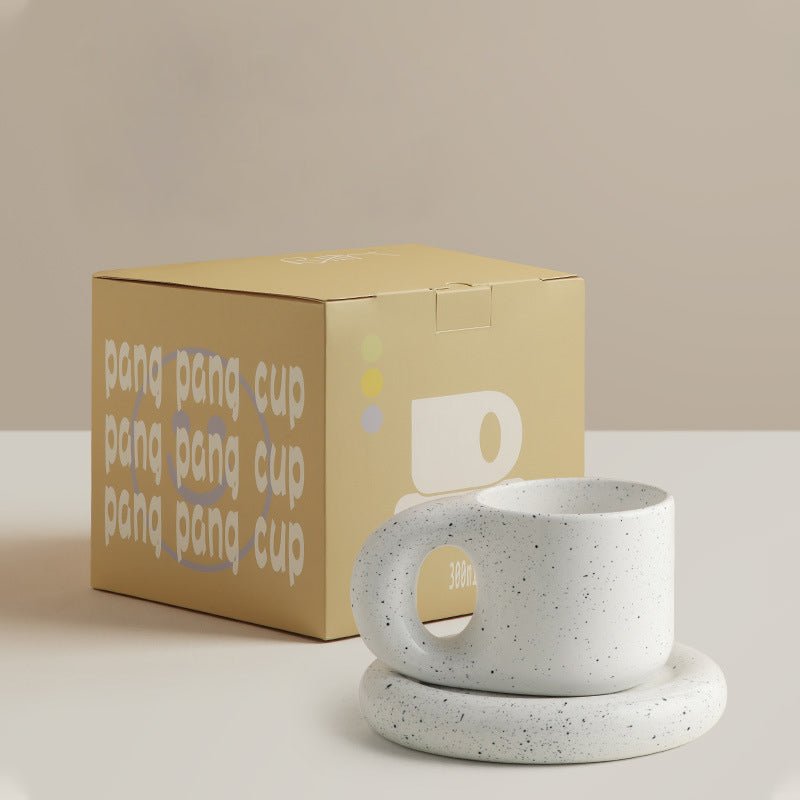 Pangpang Ceramic Coffee Mug Set – Modern Minimalist Design - Tiny Porcelain