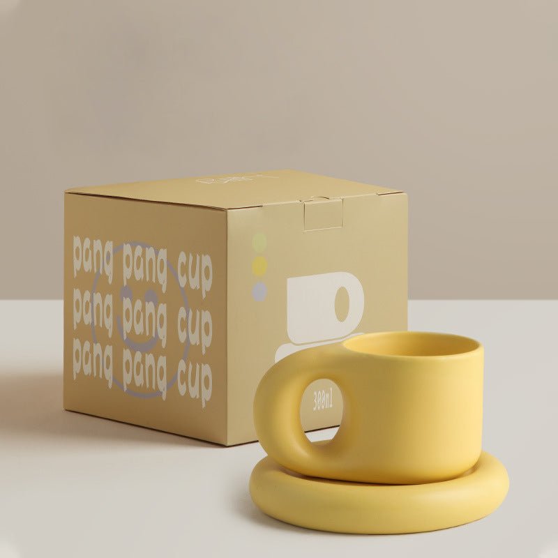 Pangpang Ceramic Coffee Mug Set – Modern Minimalist Design - Tiny Porcelain