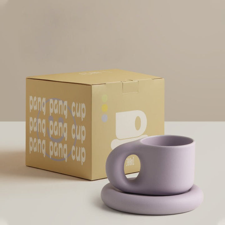 Pangpang Ceramic Coffee Mug Set – Modern Minimalist Design - Tiny Porcelain